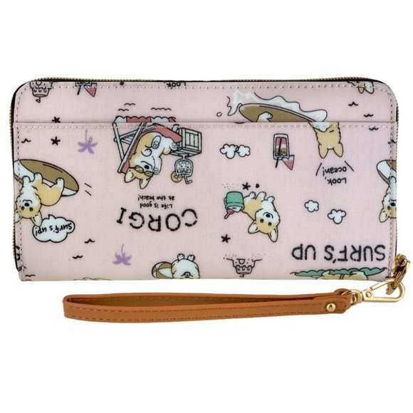 Waterproof Corgi Zipper Long Wallet Fits Phone - Picture 2 of 11